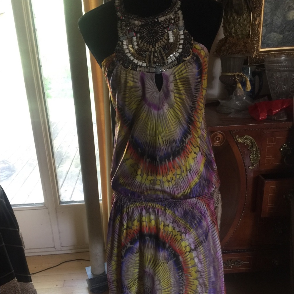 Gorgeous single silk beaded dress